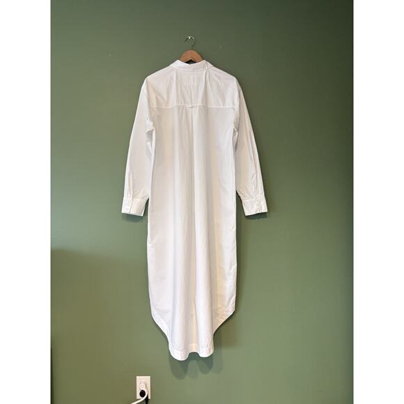 Anthropologie Maeve The Soren Poplin Cotton Midi Shirt Dress White Size XL - Picture 6 of 10
